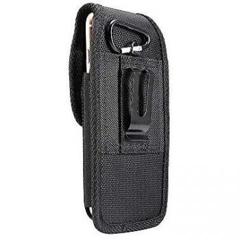 Funda de Nylon con Clip Metálico y Tarjetero para Nokia 1