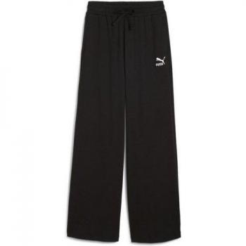 Puma Women's Classic Black Ribbed Sweatpants