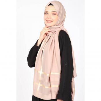 Dicker Nerz‑Gold Chiffon‑Tuch – Miray Style