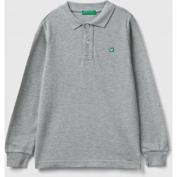 Benetton Langarm-Polo mit Logo