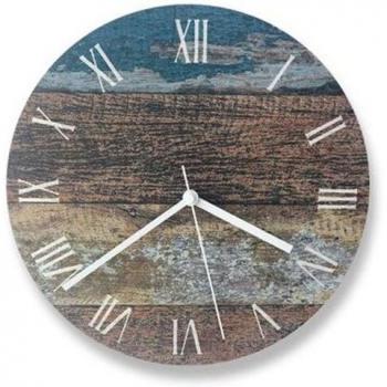 Horloge murale moderne en bois avec affichage numérique