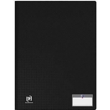 Elba, Busta portadocumenti, Espositore Memphis, DIN A4, con 50 tasche, PP nero, con etichetta di iscrizione (A4, 50 x)