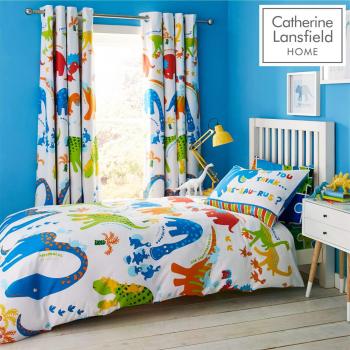 Catherine Lansfield Dino-Saw Single Duvet Cover Set