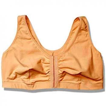 Amoena Women’s Frances Beige Bra – Front Closure, Plus Small