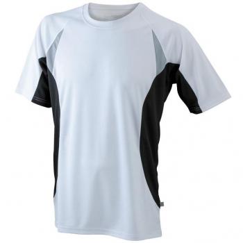 James & Nicholson JN391 Athletic Shirt for Men – White/Black, L