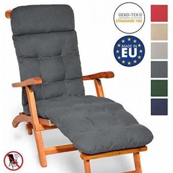 Cuscino per Sedie a Sdraio Beautissu Grigio Grafite