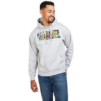 Comic Hero Logo Pullover – Men's – Large – Grey Edition