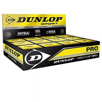Dunlop 12‑Piece Squash Balls – Size 00, Two‑Tone Yellow