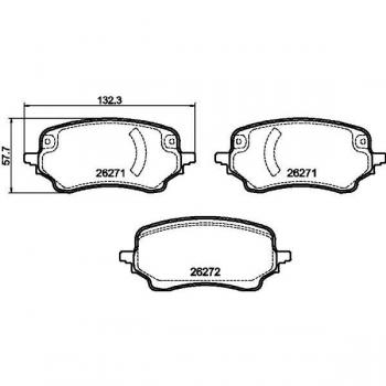 Hella Bremsbeläge für Ford Puma vorne