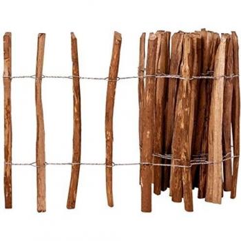 VidaXL Hazel Wood Garden Picket Fence 60x500 cm