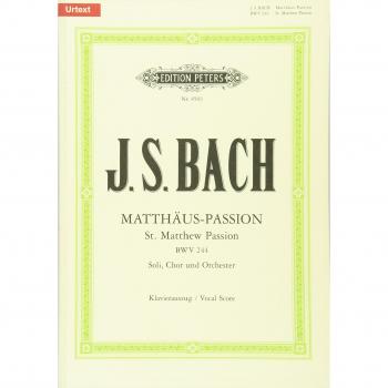 Partitions classique EDITION PETERS BACH JOHANN SEBASTIAN