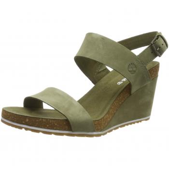 Timberland Capri Sunset Wedge, Sandalia Mujer, Verde Martini Olive