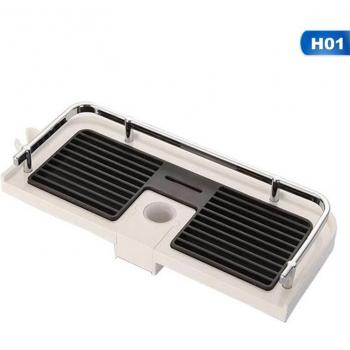 Compact Bathroom Pole Shelving System