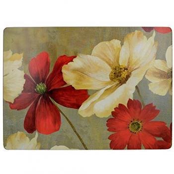 Creative Tops Flower Study Premium, set de 4 juegos de mesa con corcho