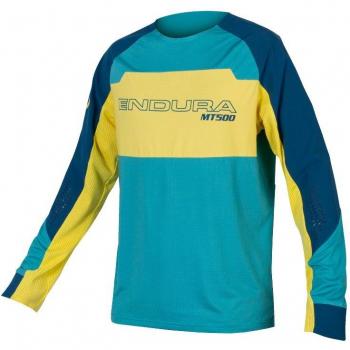 Maglia Endura MT500 Burner Lite manica lunga azzurro giallo