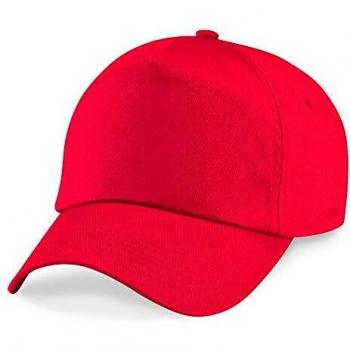 Beechfield 5-Panel Baseball Cap Bright Red