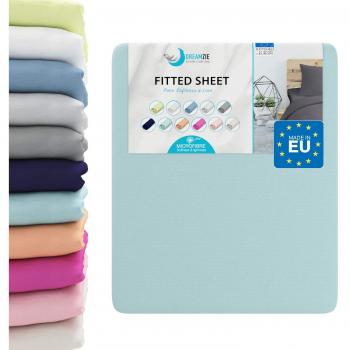 Drap Housse 100% Polyester Aqua Turquoise