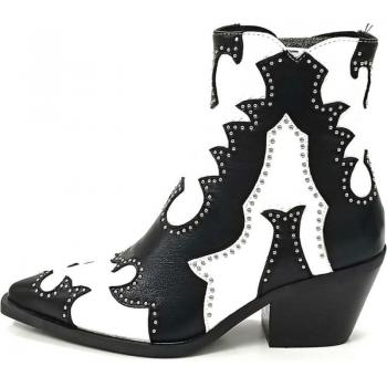 NOA HARMON BOTIN COM TACA EM ESTILO DUPLO (PRETO/BRANCO)