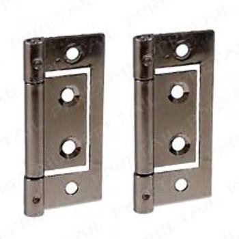 Premium Polished Chrome Flush Hinges – 50 mm, 2 Units
