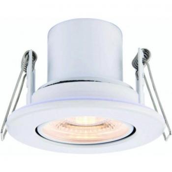 ShieldECO Fire Rated Integrated LED Tilt Recessed Downlight Matt White Acrylic