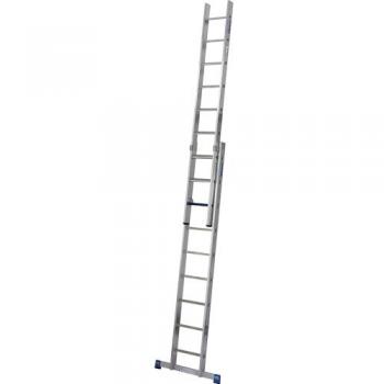 Échelle coulissante Krause double segment, 2 × 9 pas, TRBS 2121‑2 compliant, travée Trigon