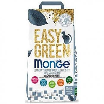 Monge lettiera easy green 100% mais con carboni attivi per gatti sacco 10 litri