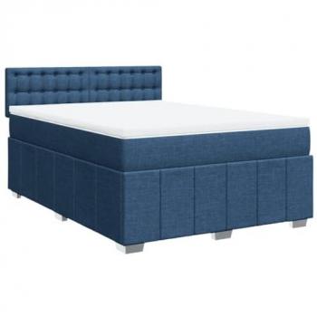 Sommiers de chambre bleu 140x200 cm – velours vidaXL