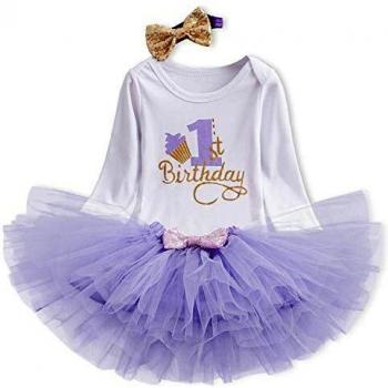 TTYAOVO Compleanno Principessa Tutu Gonna Vestiti 3 Pezzi Set