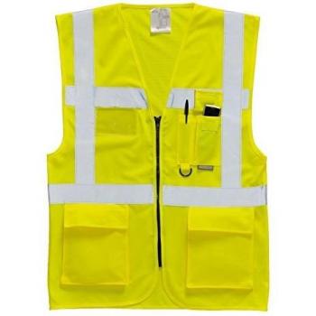 Portwest S476YERXXXL Berlin Executive Vest, Regular, Size 3X-Large, Yellow