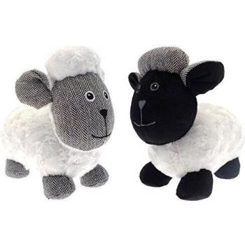 Tweed Sheep Door Wedge – Black/White Weighted Stopper