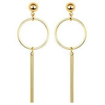 Pendientes Coion Essential de Luxenter con baño de oro amarillo de 18 quilates