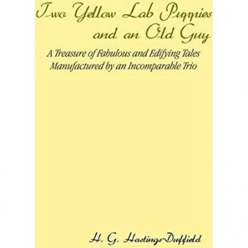 Hastings-Duffield, H. G.: Two Yellow Lab Puppies and an Old Guy
