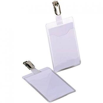 Durable 810719 Visitor Name Badge 90x60mm Metal Clip
