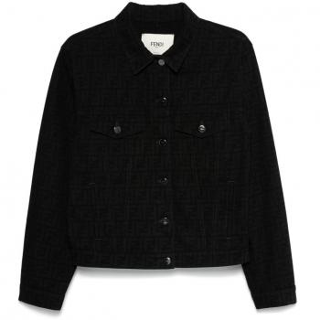 Fendi Light Black Denim Jacket Size XS Autumn-Winter 2024