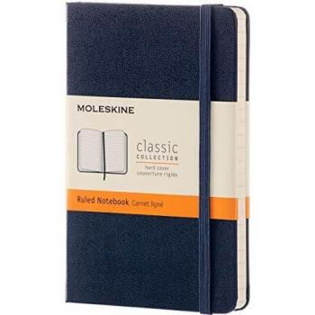 Moleskine Ruled Paper Notebook with Elastic Closure, Sapphire Blue