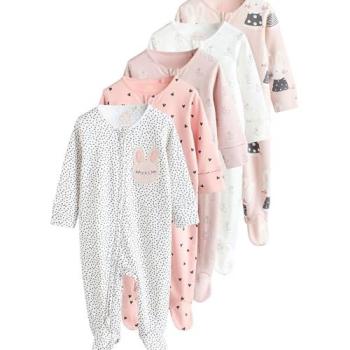 Next Tutina Body per Bambino Pesca Nero Rosa Antico