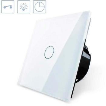 Interruptor táctil LIVOLO con temporizador frontal blanco