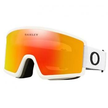 Masque de ski Oakley Target Line M Blanc Mat avec verre Fire Iridium