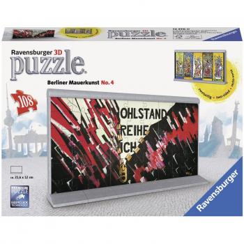 RAVENSBURGER 12576: 3D Berliner Mauerkunst – Nr. 4, 108 Teile