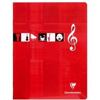 Vibrant A5 Music Notation Book with Staff Lines & Checkered Design