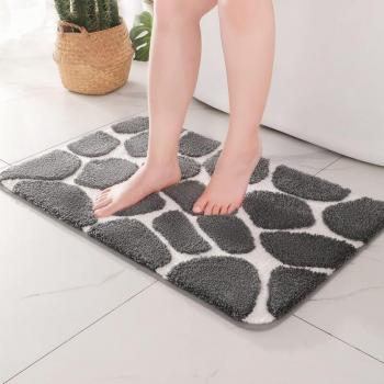 Non-Slip Grey Bath Mat for Bathroom