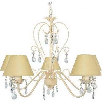 Candelabro de Tela Beige con Detalle Transparente 60x90