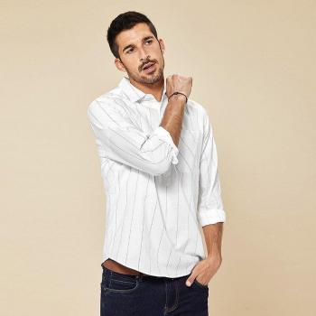 KUEGOU Camisa Blanca de Talla Grande
