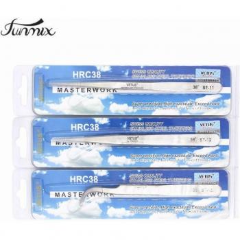 Pincettes en acier inoxydable VETUS ST, 38 HRC, pour extensions de cils