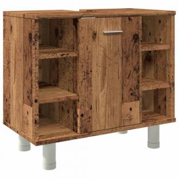 Badkamerkast 60x32x53,5 cm Gelaagd Hout met 7 Opbergvakken