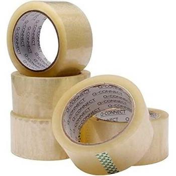 Q-Connect Packaging Tape 48mm x66m Brown (Pack of 6) KF01791
