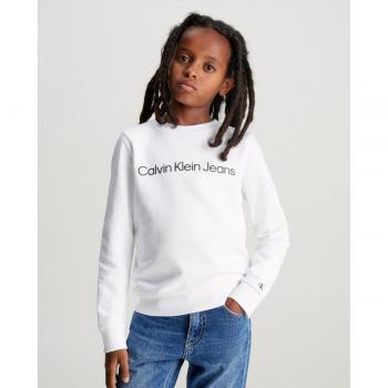 Sudadera blanca de algodón para niño Calvin Klein