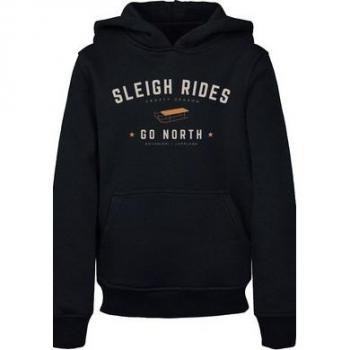 F4NT4STIC Weihnachts Hoodie Schlittenfahren für Mädchen, schwarz, Gr. 122/128