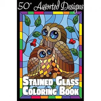 Stained Glass Coloring Book: 50+ Assorted Designs