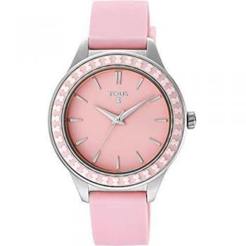 Reloj TOUS Straight Ceramic para mujer con correa de silicona rosa